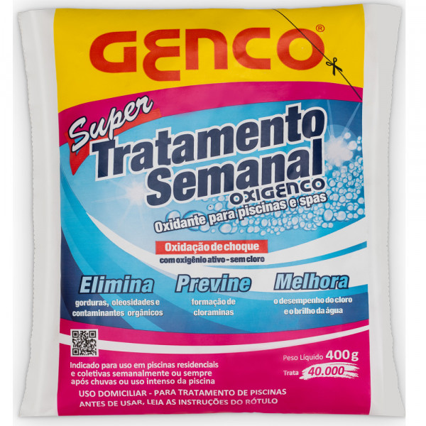 Tratamento Semanal Oxigenco Genco Oxidante Piscina e Spa Trata 40.000 Litros